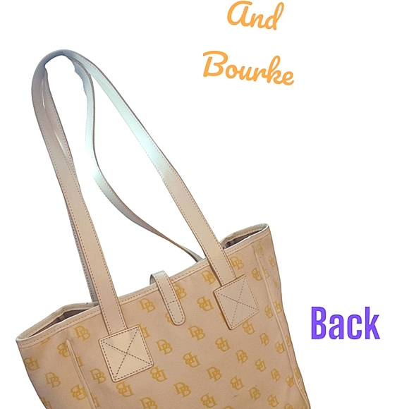 Dooney & Bourke Crosbody Canvas Bucket Bag Yellow / Women's Buckle Belt Rare GUC - Picture 4 of 11